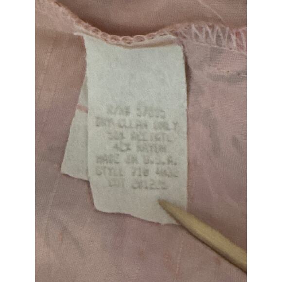 Vintage Pink Peach Floral Button Up Blouse Womens Small Cottage Countryside - Picture 7 of 10